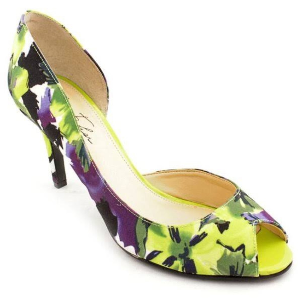 NWT Marc Fisher DOrsay Pumps Peep Toe Floral Heels - Picture 3 of 8